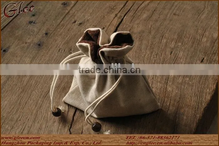 Cheap Tea storage bag fabric drawstring bag