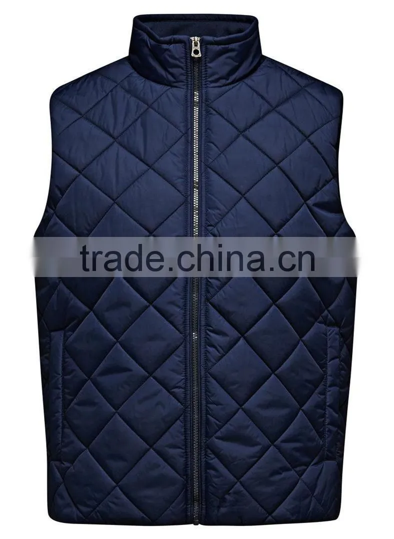 high collar cheap mens quilted vest