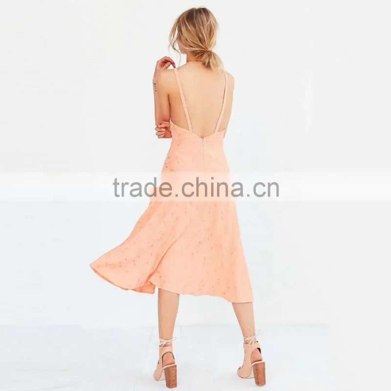 2016 embroidered maxi dress backless dress