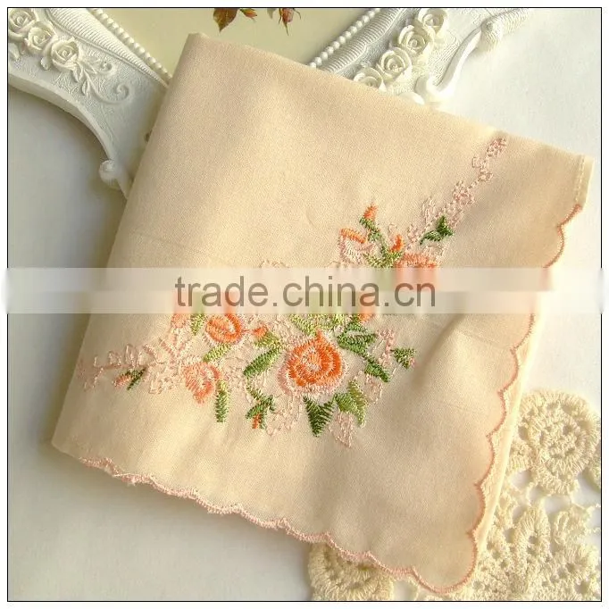 Wholesale high quality embroidered handkerchief
