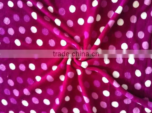 Point Printed Microfiber Fabric For Sale Long Pile Coral Fleece Fabric