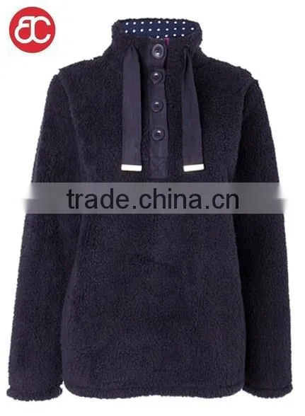 Women's Fleece Jacket with Snap Closure PQ222