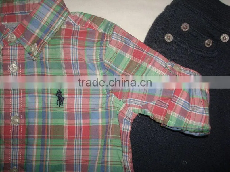 New Fashion Polo Baby Boy Shirt and Top Pants High Quality