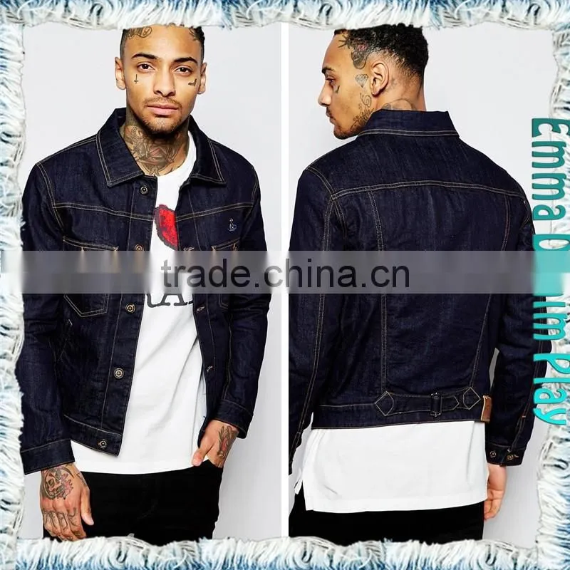 2016 Hottest Factory Cool Outwear Mens Fashion Model Indigo Denim Jacket