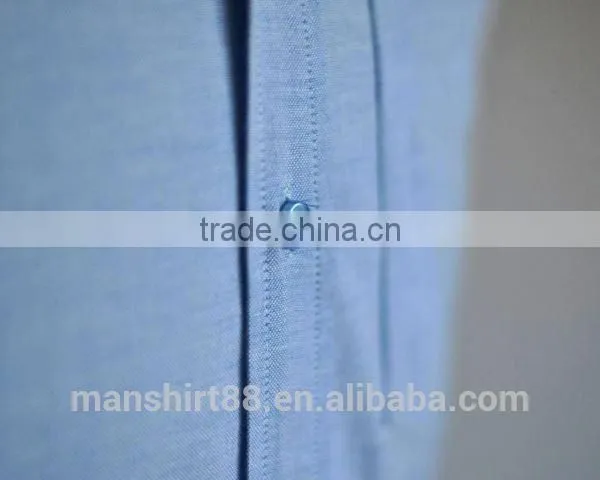2017 new design cotton light blue button down oxford dress shirt for men