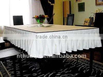 Polyester wedding table skirting table linen for wedding
