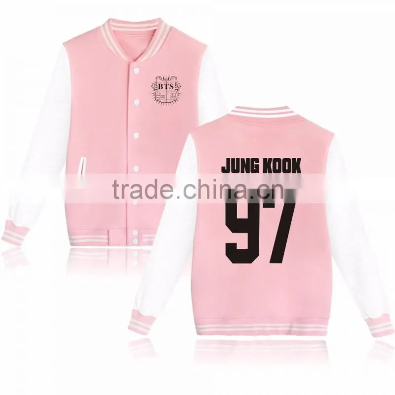 Kpop BTS In Bloom Sweatershirt Sweater Jung Kook Hoodie Bsaeball Uniform
