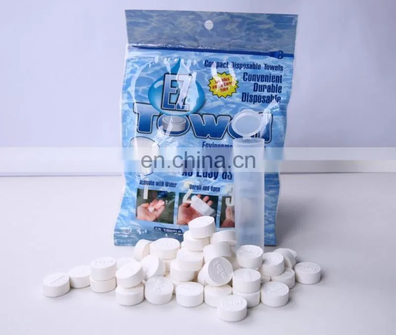 Eco-friendly mini magic compressed facial tablet tissue for face cleaning