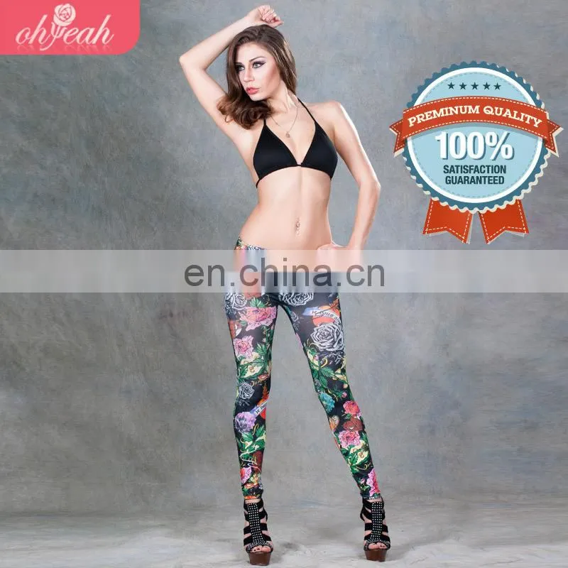 Ladies digital print fitness leggings