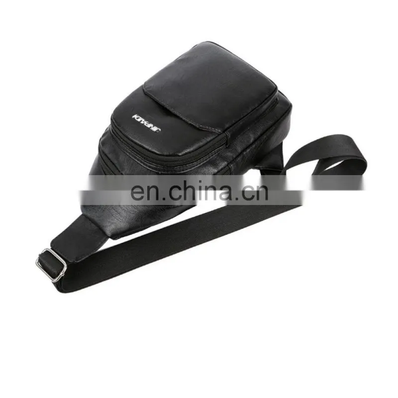 PU Front Shoulder Bag Wear-resistant Anti-theft Riding Mountaineering Bag for Male