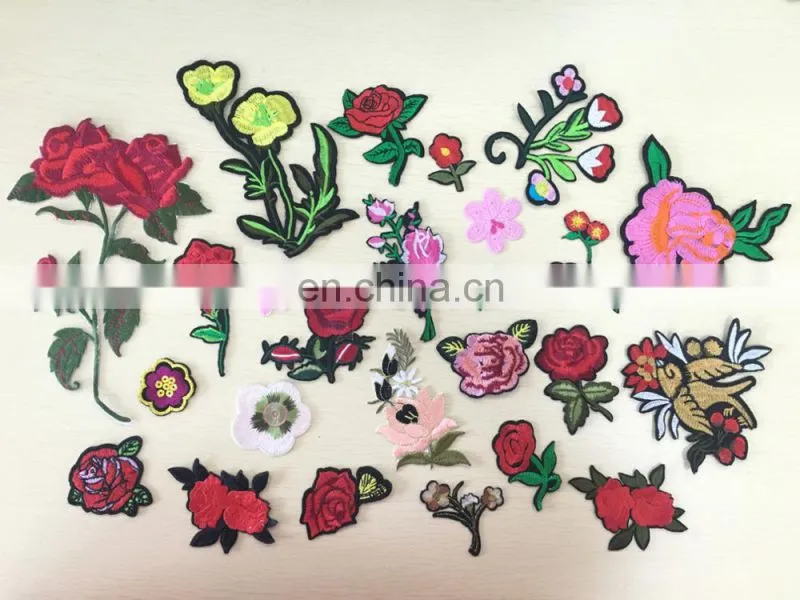 2017 Winter Patches badges flannel fabric sew on embroidery patches