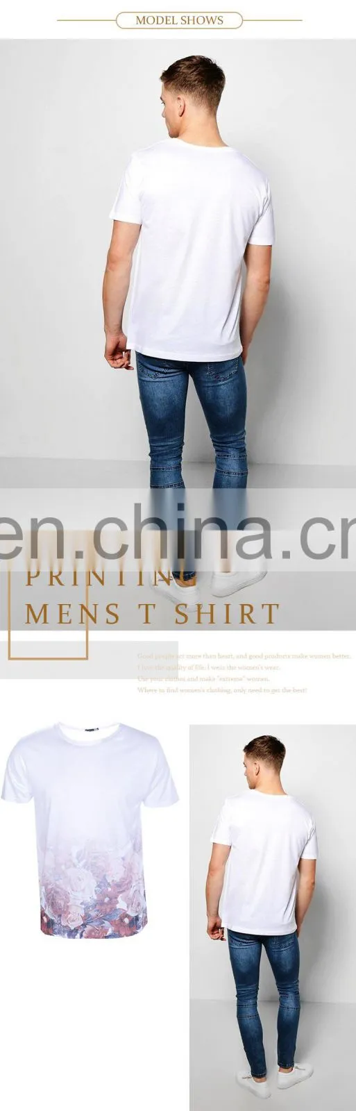 custom mens clothes fashion summer short sleeve printing t shirt