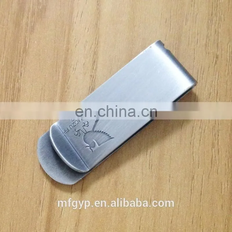 Business gift dubai design black stainless steel money clip
