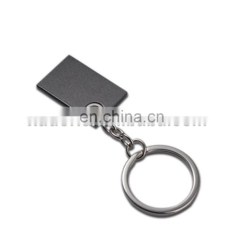 Custom LOGO cheap metal black keyring gun color sheet name sublimation blank keychain