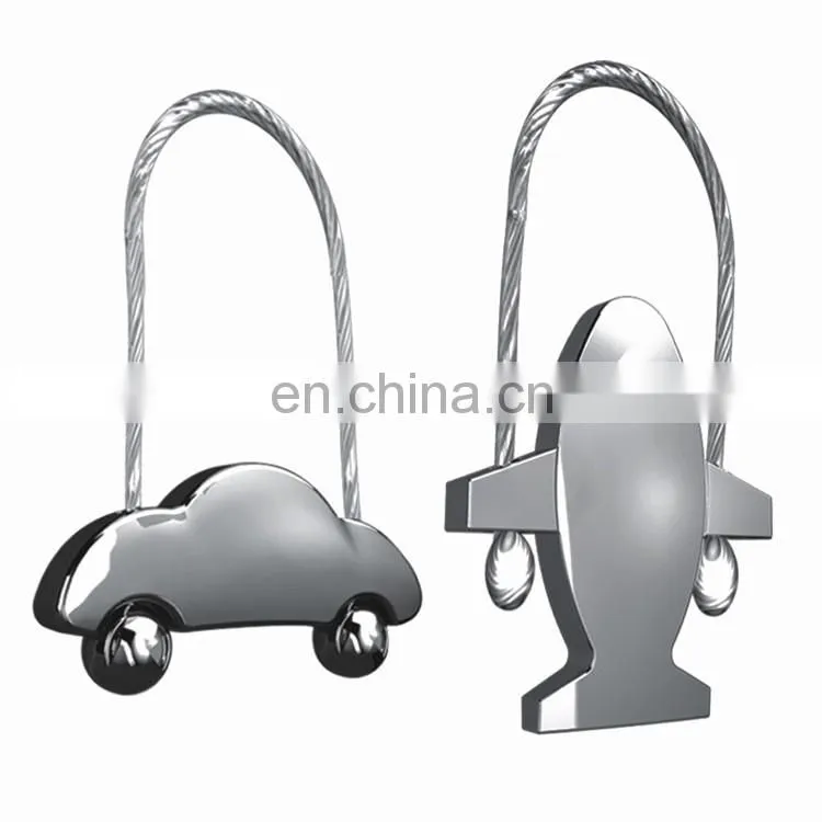 Metal multi rings keyring three ring quick release zinc alloy keychain