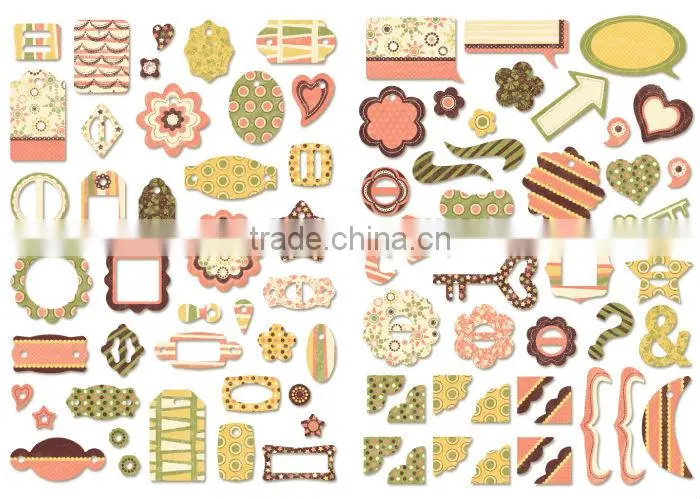 DIY Craft Gift Box Set Chipboard Shapes & Tags Chipboard Scrapbook Decor
