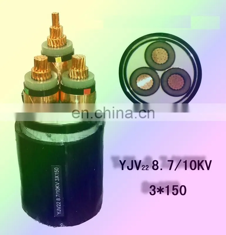 132kv xlpe insulated 3 cores power cable