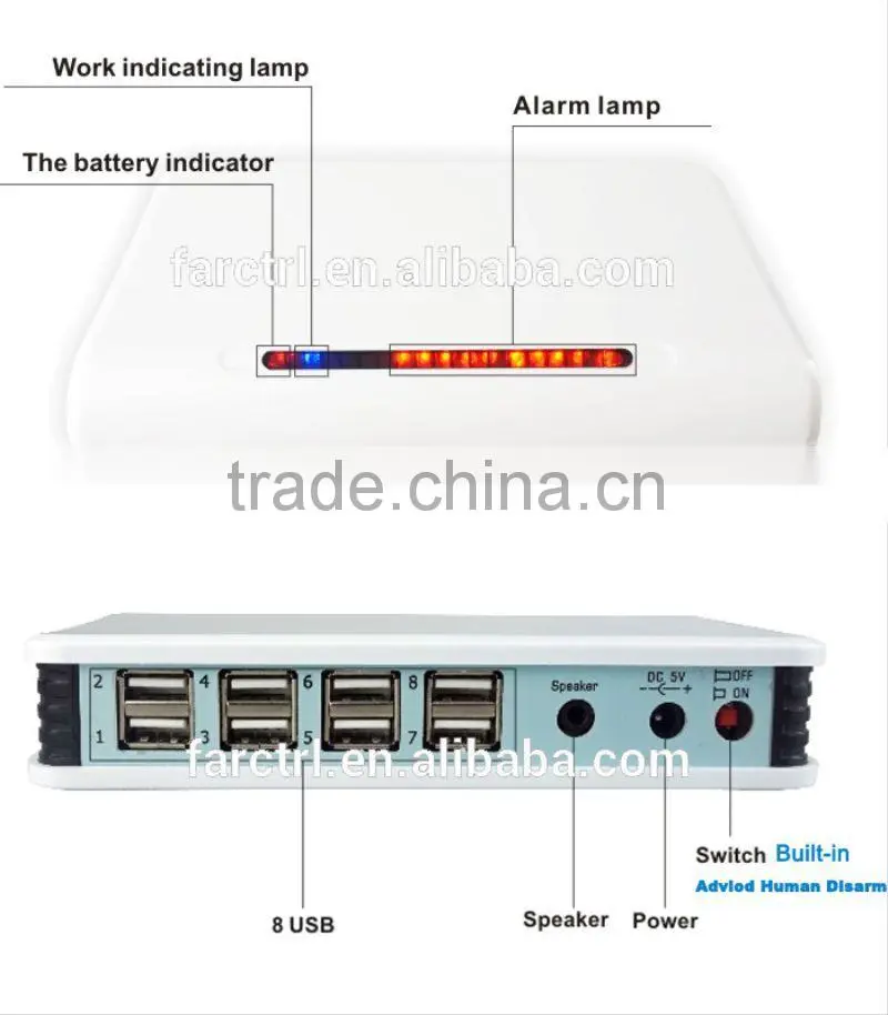With Charger Capacity 8 USB Ports Security Device