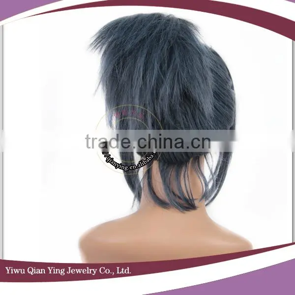 blue Cosplay nuber six Short Nezumi wig Ponytail