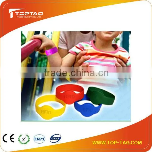 Logo Printed Waterproof Silicone RFID wristband color changing