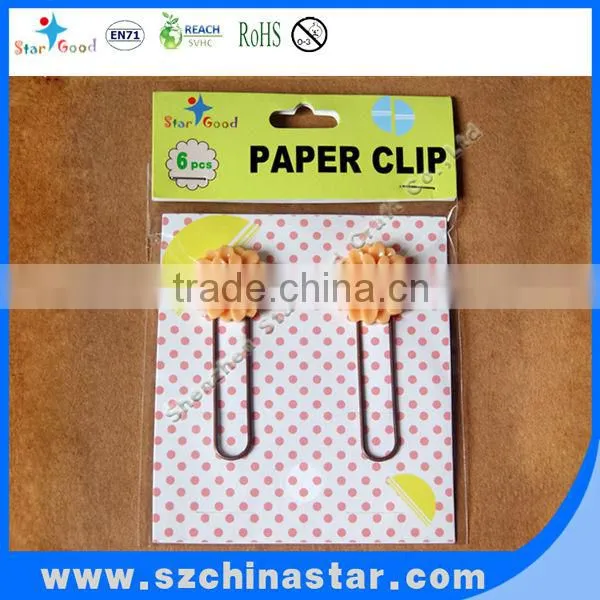 Beautiful soft PVC paper clip REACH EN71