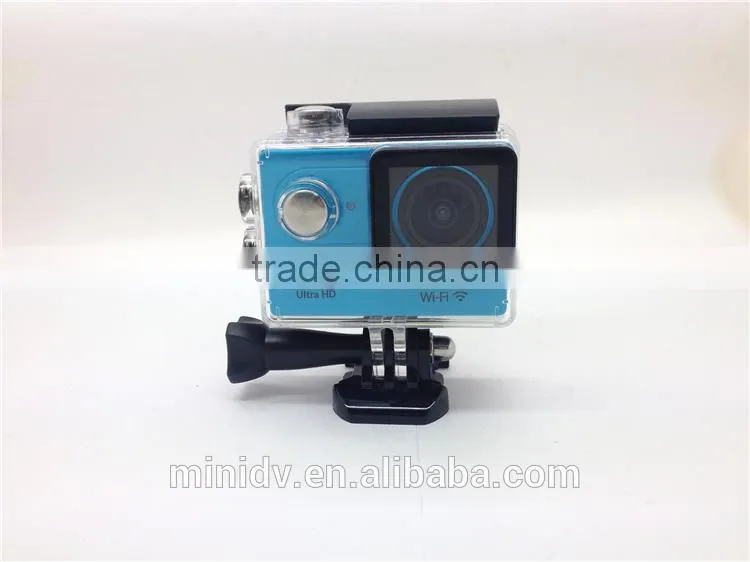 high speed class 10 tf card required 4k sport wifi action camera with 170 degree wide angle lens, record up to 60fps at 1080p