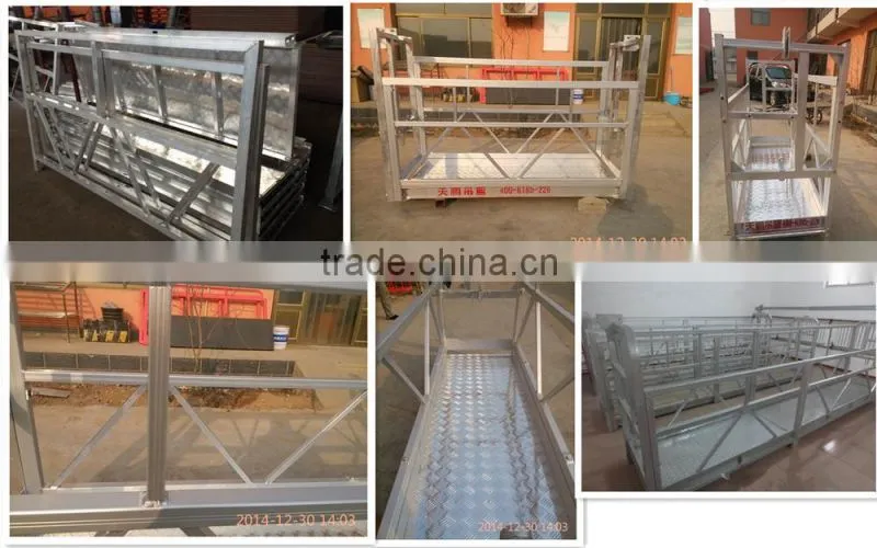 Aluminum suspended platform