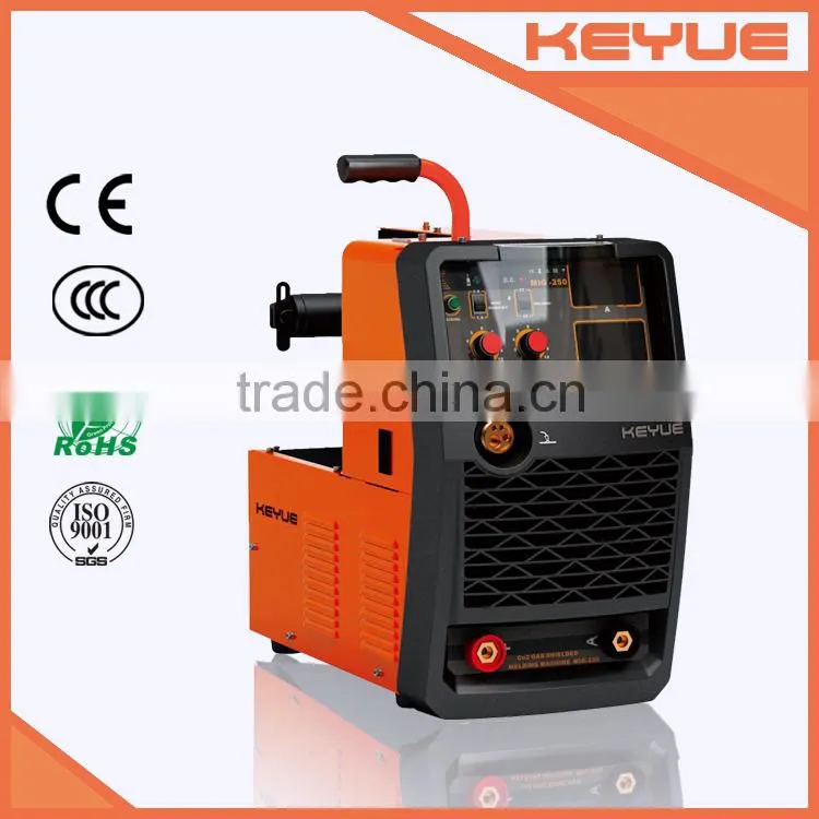 IGBT DC Inverter three phase high frequency portable and compact CO2 gas tig/arc/mig/mag welder mig-250