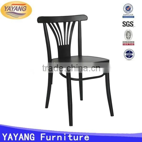 Modern design iron leisure used french cafe chair with arm
