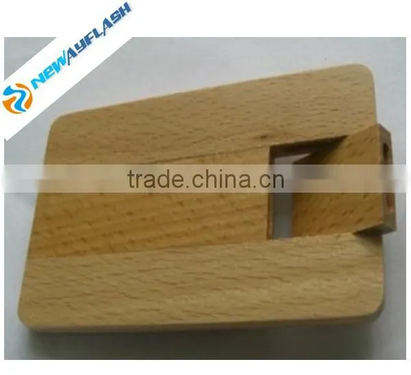 Wooden credit card usb flash drive