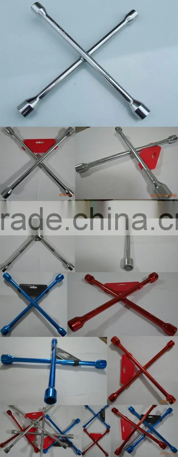 Factory Cross Rim Wrench With Steel Pad