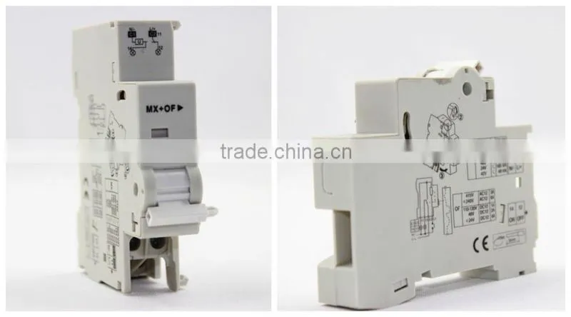 MX+OF shunt release & auxiliary,shunt trip circuit breaker,remote control circuit breaker