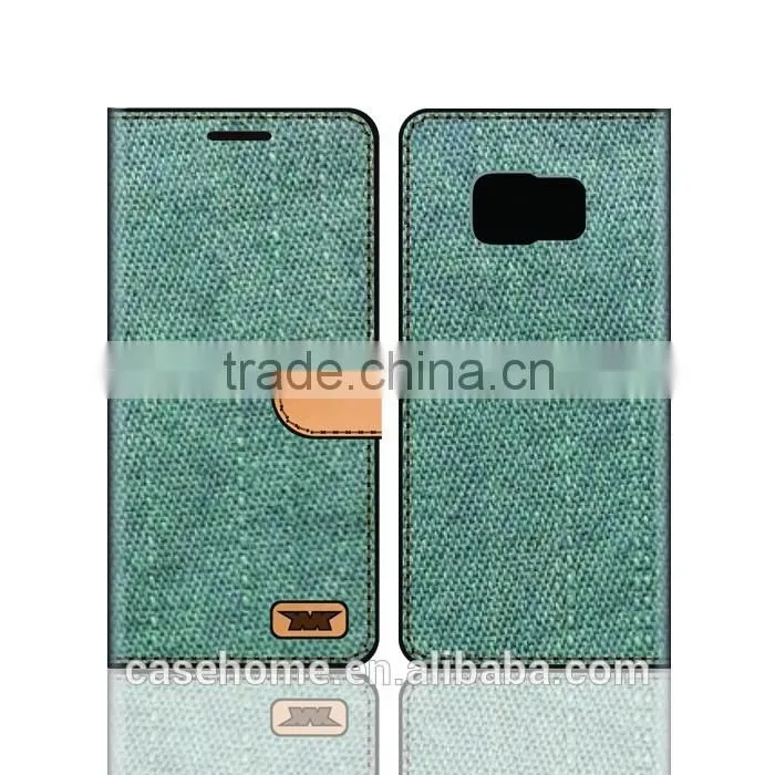 Green Jean Phone Case for Samsung Galaxy J7 with Card Holders
