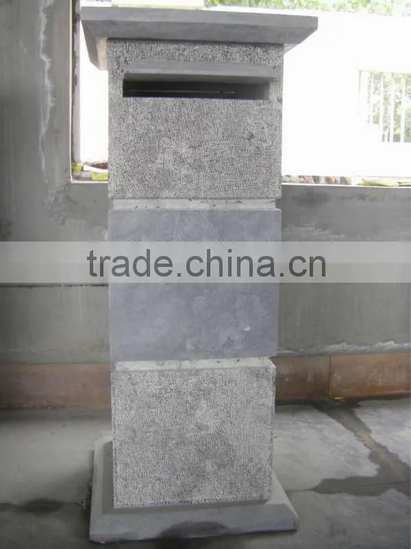 Blue Limestone Mailbox
