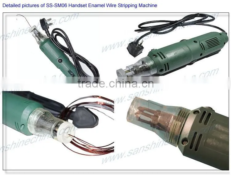 Portable coil enamel wire stripping machine
