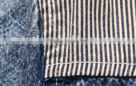 Manufacture Two Pocket Blue Denim Stripe Shirt