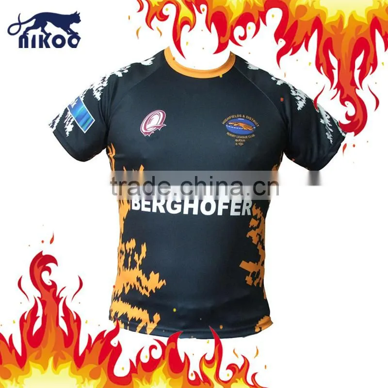stretchable moisture rugby jersey for OEM Service