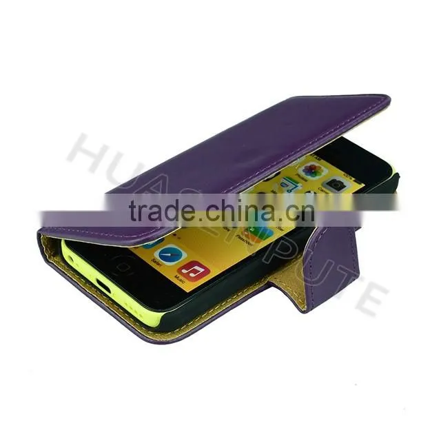 Special high quality leather book case for iphone 5c , mobile phone cases for iphone5c