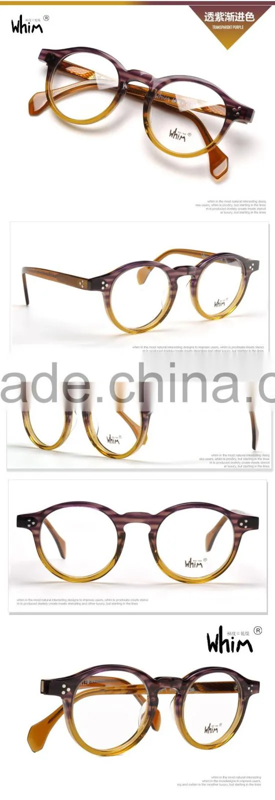 WHIM Handmade Italy Acetate Glasses With Optical Frame