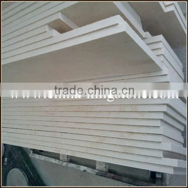 High quality cream marfil marble stair
