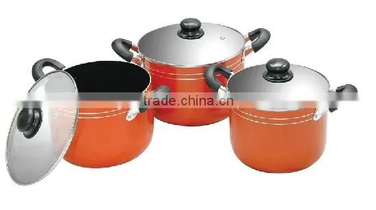 Aluminum Non-stick parini cooking pots Stock pot Casserole cookware set