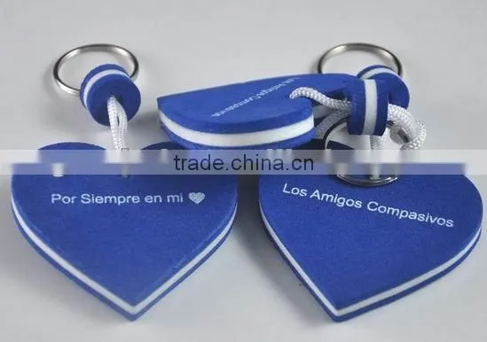 2015 Alibaba China promotional gift love heart shape eva keychain