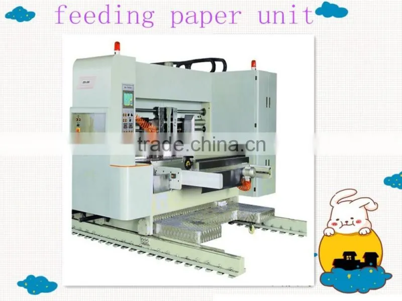 Fully automatic high speed flexo printing machine with slotting and rotary die-cutting