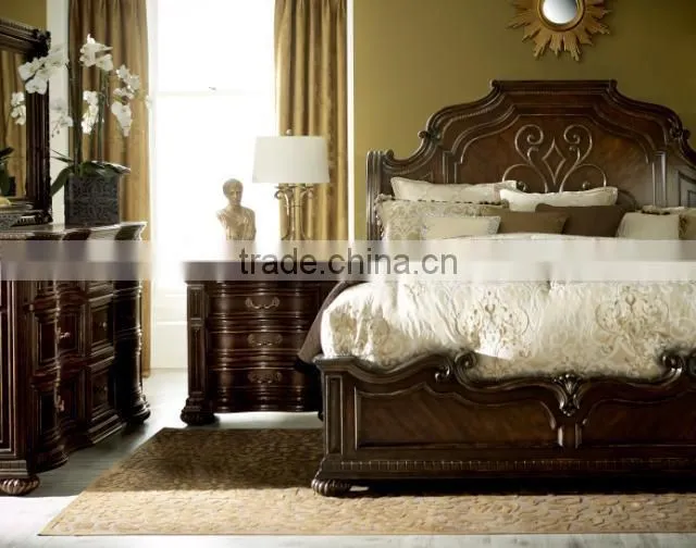 La Bella Vita King Scroll Bed / American country style solid wood bed AS-B41