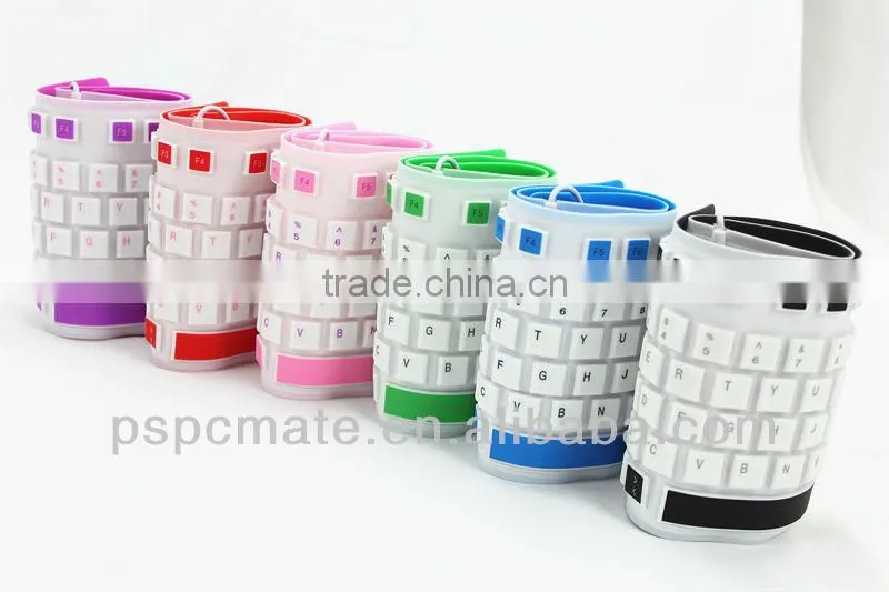 computer silica gel keyboard with led light