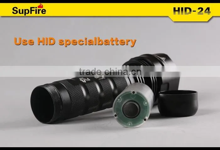 Rechargeable 24w high power 1600lm hid xenon torch flashlight with CE