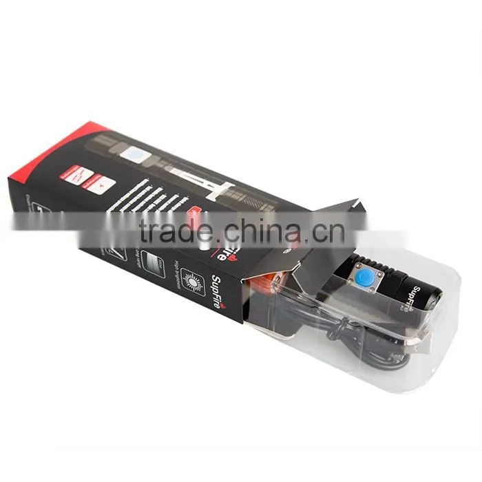 1100 lumens USB flashlight rechargeable torch SupFire A3 waterproof torch light