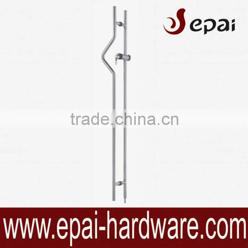 Stainless steel entrance door glass handle lock