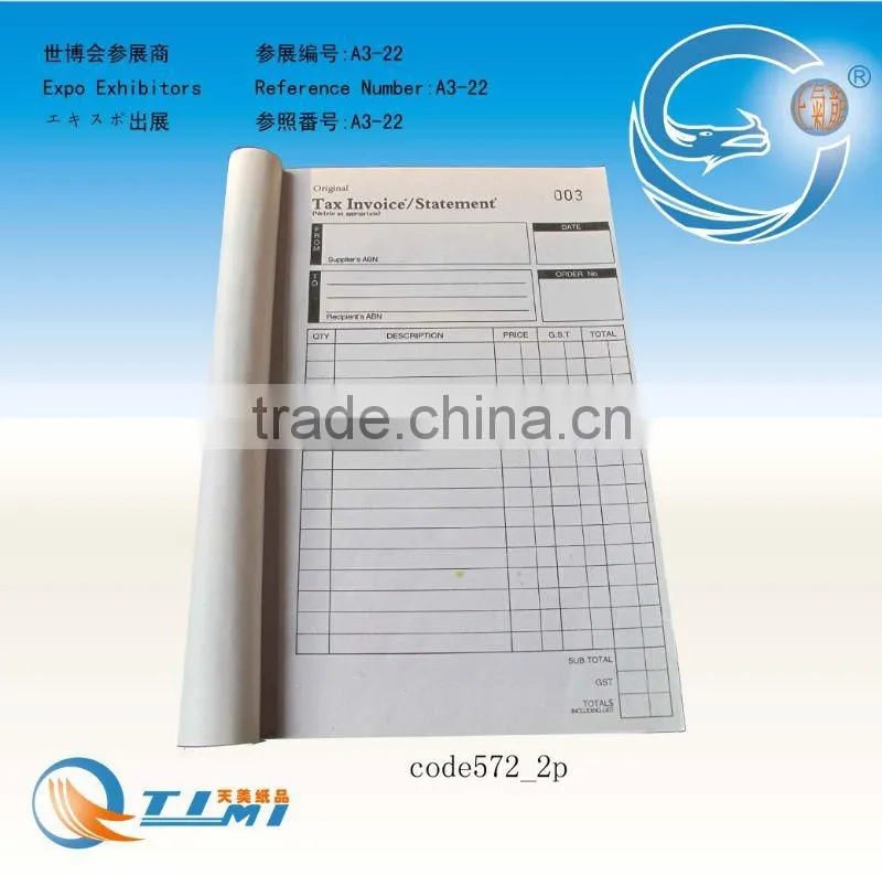 Tax Invoice Statement Book,cash receipt book,restaurant small docket book,docket book,phone message book