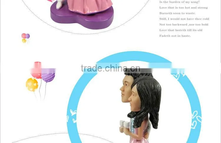 7" couple cake topper figurines